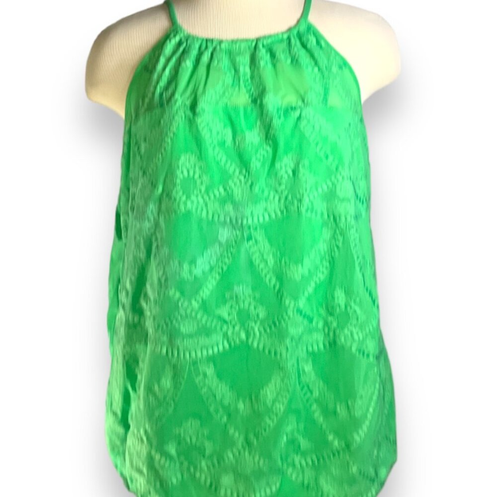 Sleeveless Drawstring Eyelet Tank Blouse